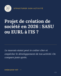 Projet de création de société : SASU ou EURL